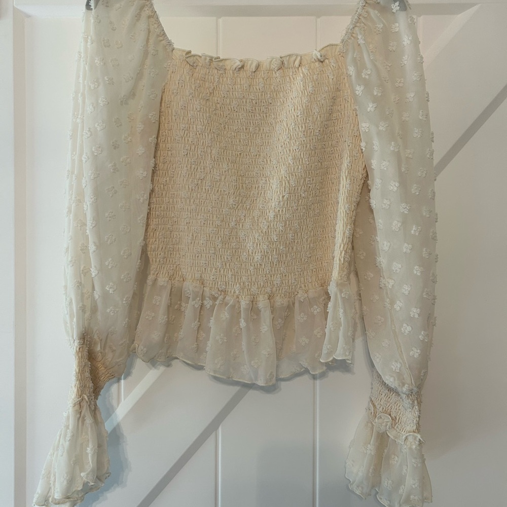 Elegant Cream Cropped Top